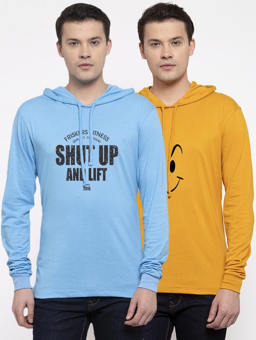 pack of 2 - multi colored cotton chest print sweatshirt - 20639593 - Very Small Image - 1