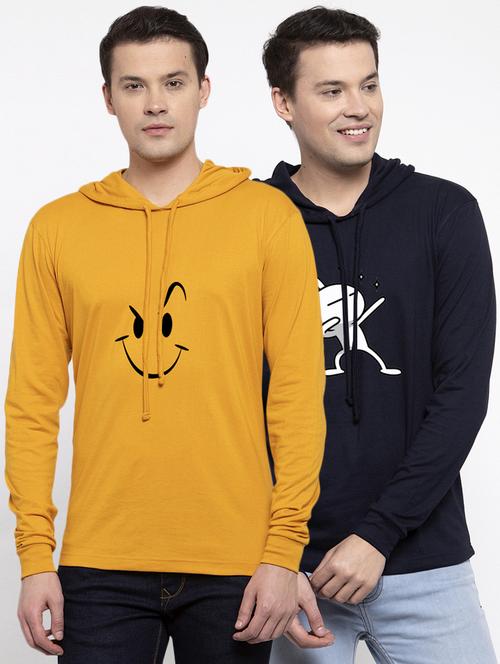 pack of 2 - multi colored cotton chest print sweatshirt - 20639602 - Very Small Image - 1