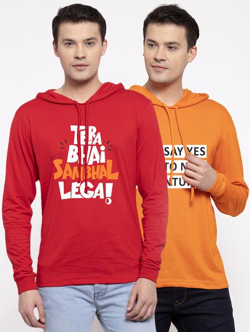 pack of 2 - multi colored cotton chest print sweatshirt - 20639607 - Very Small Image - 1