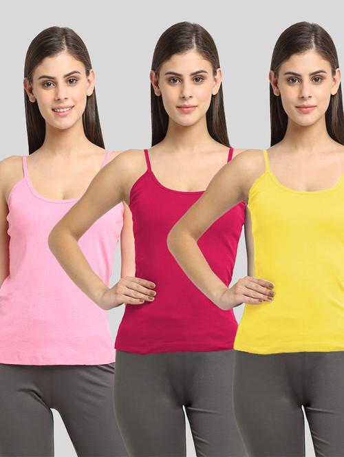 pack of 3 solid camisoles - 20643886 - Very Small Image - 1