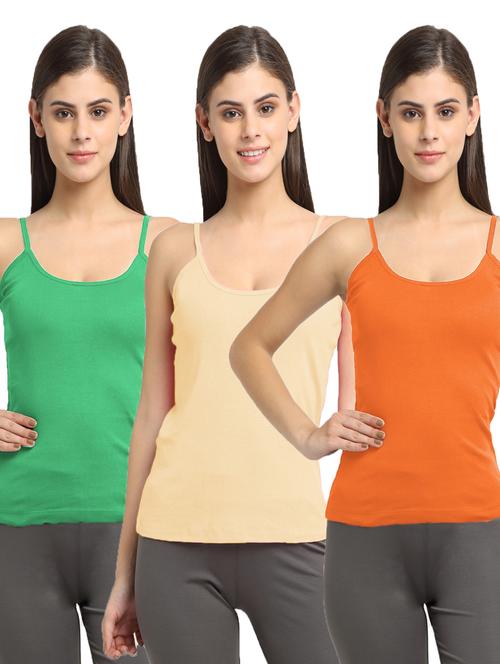 pack of 3 solid camisoles - 20643906 - Very Small Image - 1