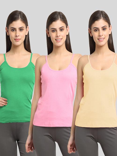 pack of 3 solid camisoles - 20643914 - Very Small Image - 1