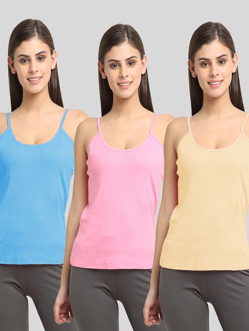 pack of 3 solid camisoles - 20643919 - Very Small Image - 1