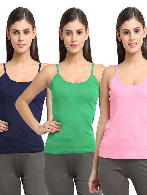pack of 3 solid camisoles - 20643925 - Very Small Image - 1