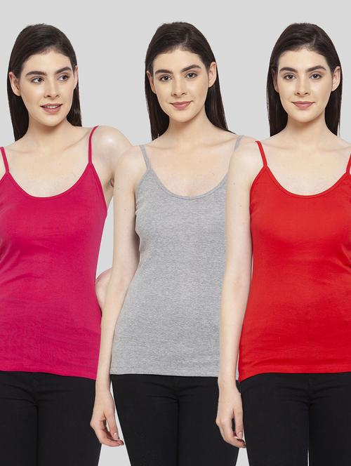 pack of 3 solid camisoles - 20643979 - Very Small Image - 1