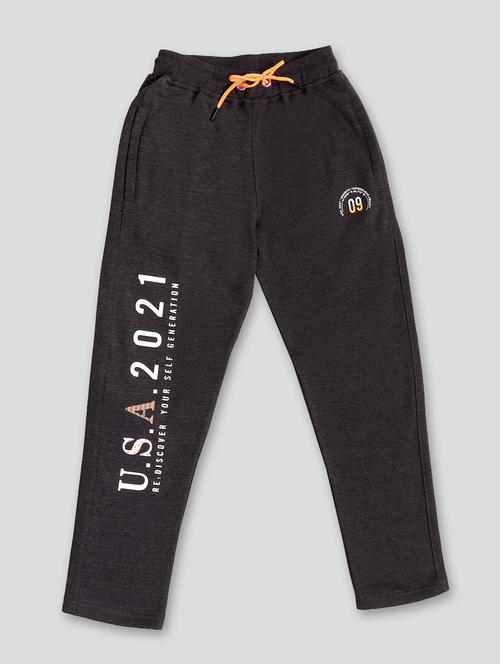 kids grey typographic detailed trackpant - 20644028 - Very Small Image - 1