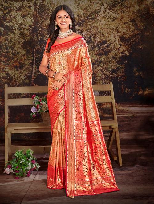 women self design banarasi saree - 20644265 - Very Small Image - 1
