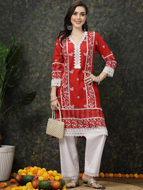 women floral printed straight kurta - 20644376 - Very Small Image - 1