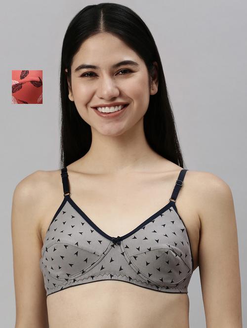 pack of 2 multi colored printed bra - 20647006 - Very Small Image - 1