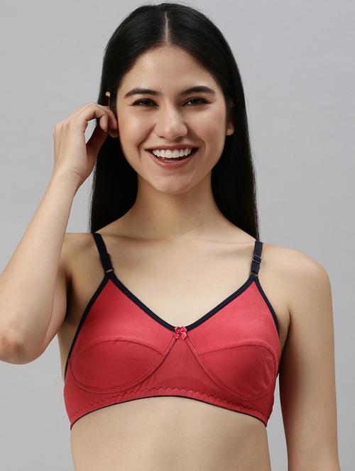 red solid regular bra - 20647015 - Very Small Image - 1