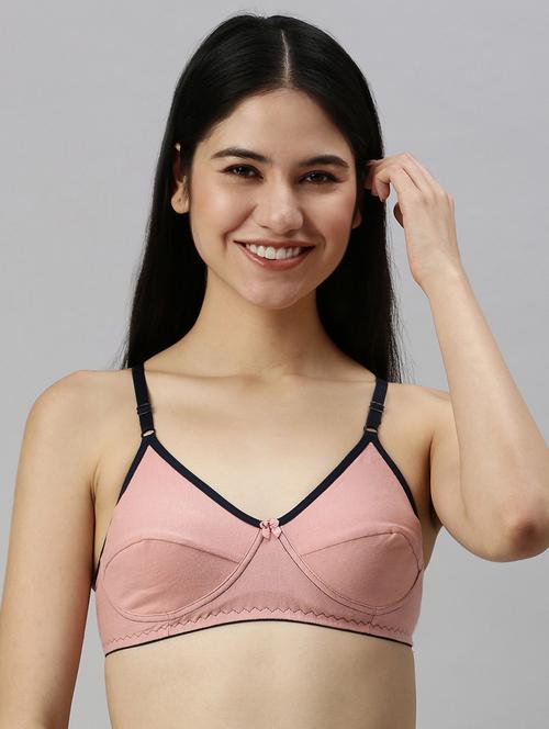 pink solid regular bra - 20647025 - Very Small Image - 1
