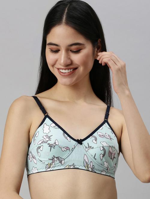 light blue printed t-shirt bra - 20647045 - Very Small Image - 1