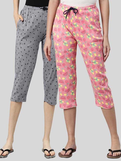 pack of 2 printed capri - 20647278 - Very Small Image - 1