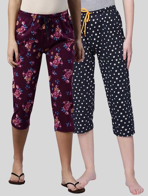 pack of 2 printed capri - 20647300 - Very Small Image - 1