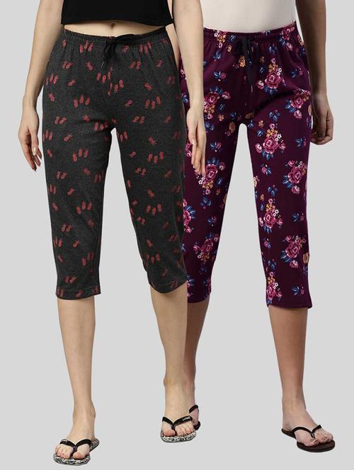 pack of 2 printed capri - 20647312 - Very Small Image - 1