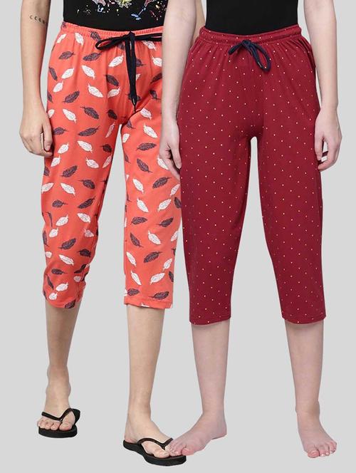 pack of 2 printed capri - 20647358 - Very Small Image - 1