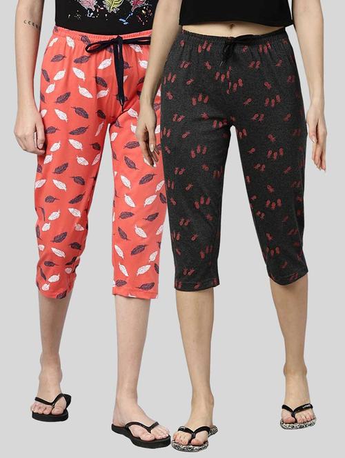 pack of 2 printed capri - 20647620 - Very Small Image - 1