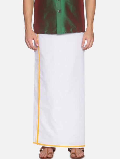 men's solid white lungi - 20647819 - Very Small Image - 1