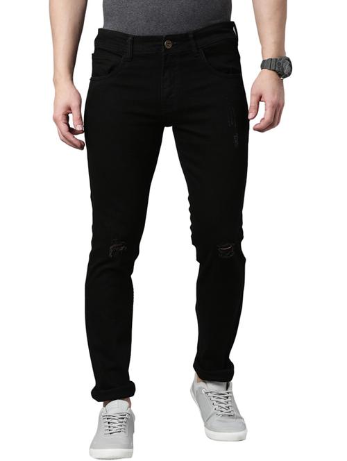 men mid rise solid denim jeans - 20647895 - Very Small Image - 1