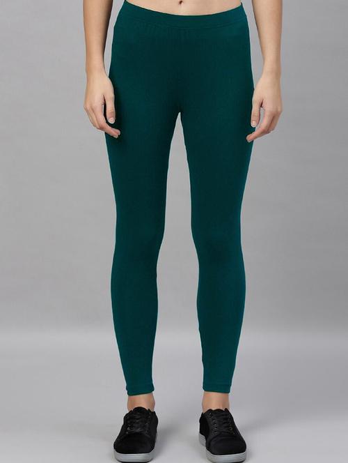 green solids ankle length leggings - 20648070 - Very Small Image - 1