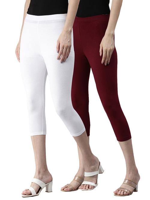 pack of 2 multi color solids leggings - 20648076 - Very Small Image - 1