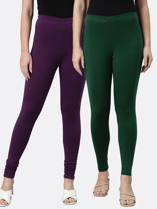 pack of 2 multi color solids leggings - 20648130 - Very Small Image - 1