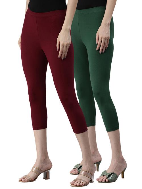 pack of 2 multi color solids leggings - 20648131 - Very Small Image - 1