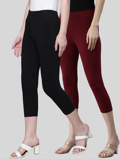 pack of 2 multi color solids leggings - 20648142 - Very Small Image - 1