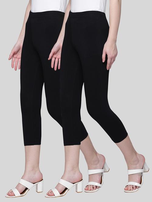 pack of 2 black solids leggings - 20648144 - Very Small Image - 1