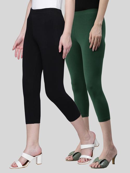 pack of 2 multi color solids leggings - 20648145 - Very Small Image - 1