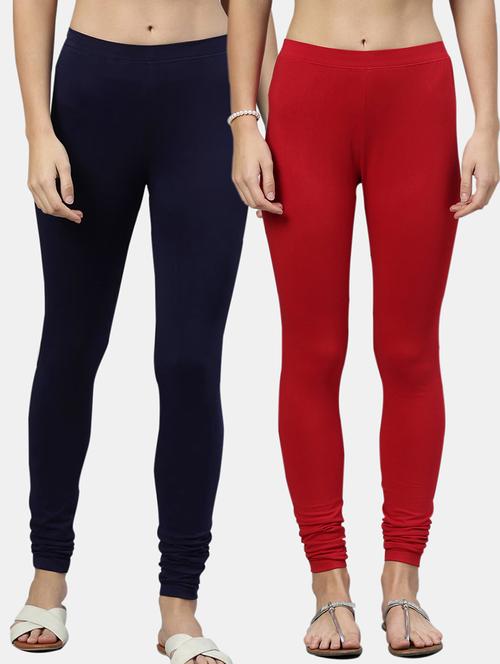 pack of 2 multi color solids leggings - 20648152 - Very Small Image - 1