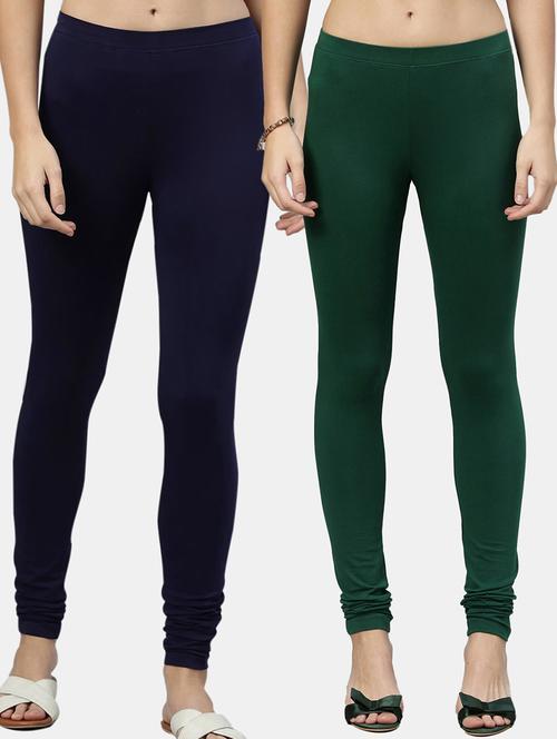 pack of 2 multi color solids leggings - 20648161 - Very Small Image - 1