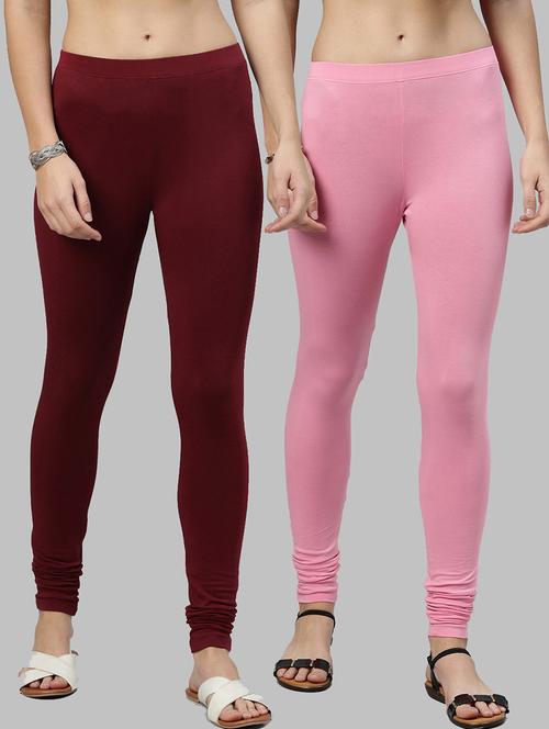 pack of 2 multi color solids leggings - 20648177 - Very Small Image - 1