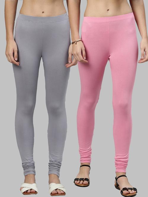 pack of 2 multi color solids leggings - 20648178 - Very Small Image - 1