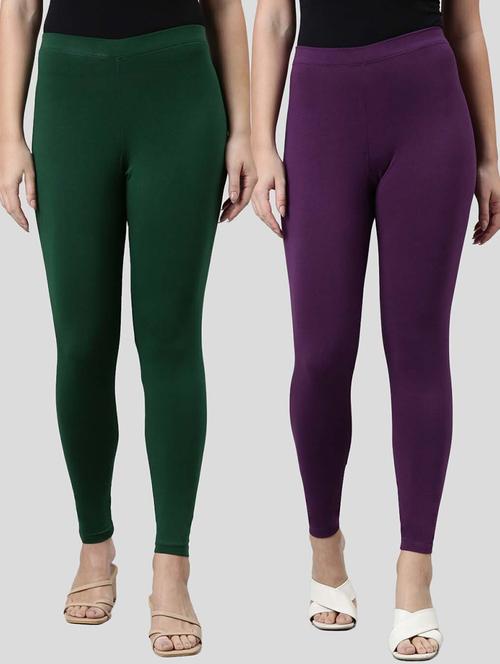 pack of 2 multi color solids leggings - 20648216 - Very Small Image - 1