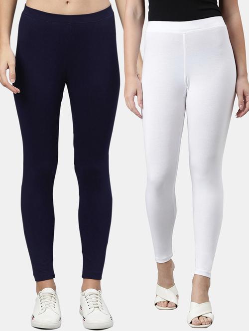 pack of 2 multi color solids leggings - 20648219 - Very Small Image - 1