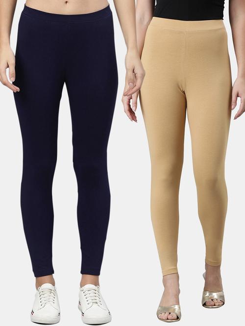 pack of 2 multi color solids leggings - 20648227 - Very Small Image - 1