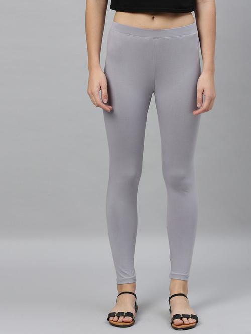 grey solids ankle length legging - 20648233 - Very Small Image - 1