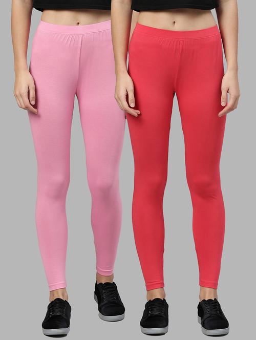 pack of 2 multi color solids leggings - 20648262 - Very Small Image - 1
