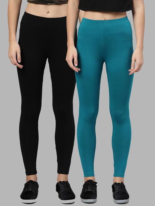 pack of 2 multi color solids leggings - 20648268 - Very Small Image - 1