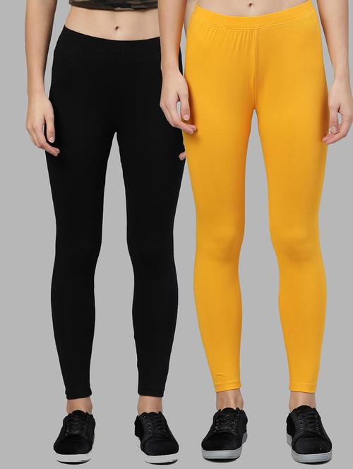 pack of 2 multi color solids leggings - 20648275 - Very Small Image - 1