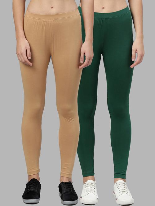 pack of 2 multi color solids leggings - 20648288 - Very Small Image - 1