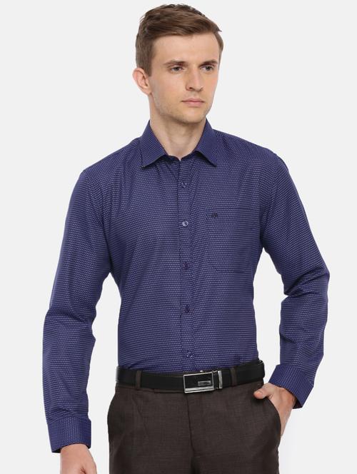 dark blue cotton casual shirt - 20649123 - Very Small Image - 1