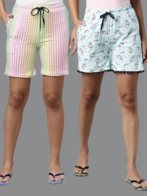 pack of 2 printed multi colored short - 20649273 - Very Small Image - 1