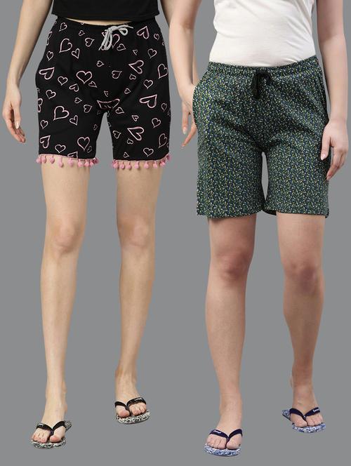 pack of 2 printed multi colored shorts - 20649277 - Very Small Image - 1