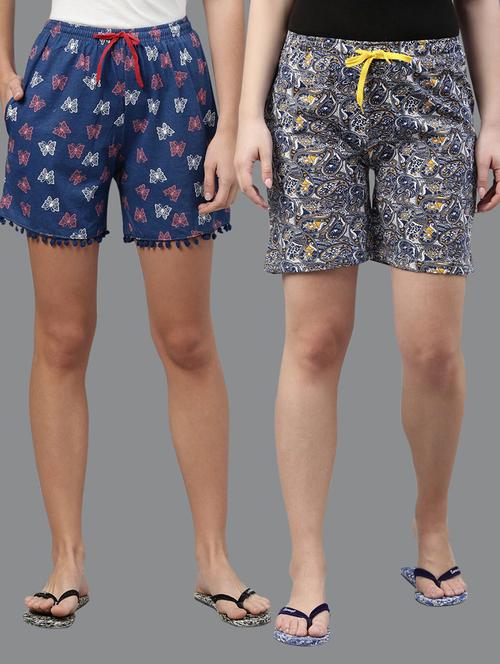 pack of 2 printed multi colored shorts - 20649298 - Very Small Image - 1