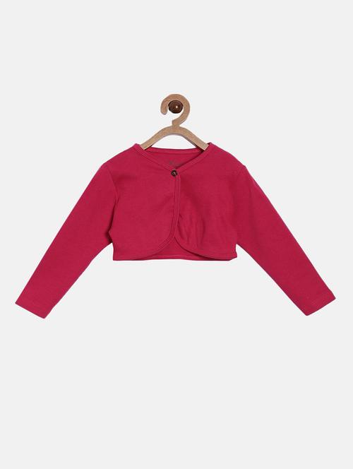 kids solid pink shrug - 20649319 - Very Small Image - 1