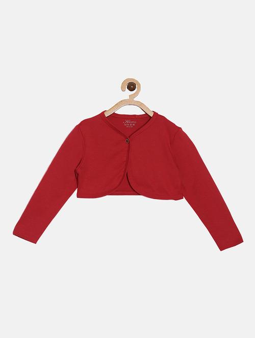 kids solid red shrug - 20649335 - Very Small Image - 1