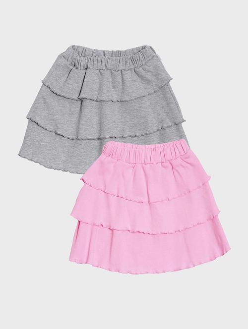girls pack of 2 cotton skirt - 20649365 - Very Small Image - 1