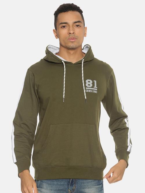 olive cotton regular sweatshirt - 20649380 - Very Small Image - 1